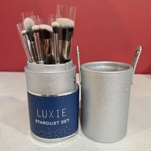 Luxie Stardust Makeup Brush Set with Cylindrical Holder LIMITED EDITION
